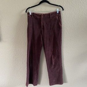 Vintage Ralph Lauren Black Label Corduroy Pants ankle Size 4 Burgundy Union USA